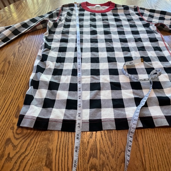 Hanna Andersson Women's Long John PJ Pajama Top Organic Cotton Black Cream L EUC - Picture 4 of 5